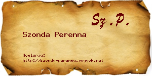 Szonda Perenna névjegykártya